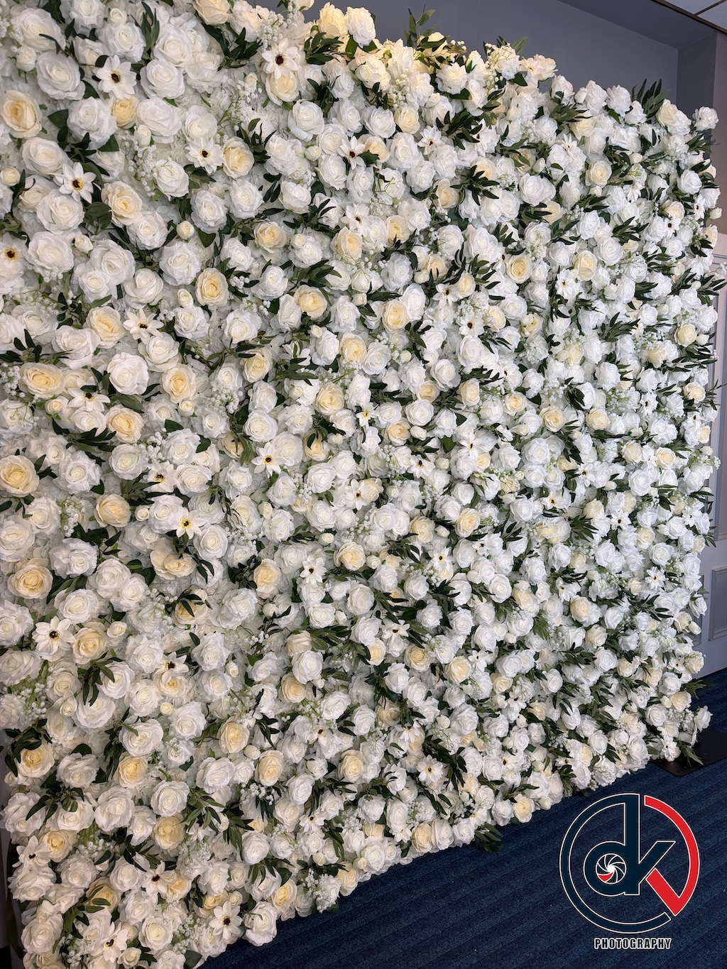 dkphotography Flower Wall Hire Side On